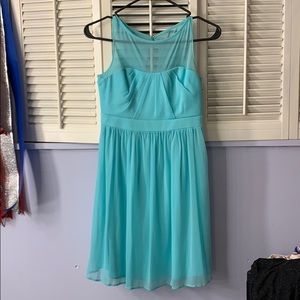 Blue dress, bridesmaid